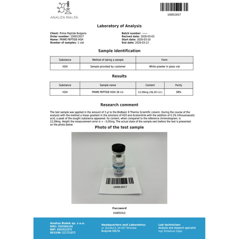 Hormon de creștere (HGH) - Somatotropină (Somatotropin) 36iu Hormon de Creștere (HGH) - Somatotropină (Somatotropin) 36iu